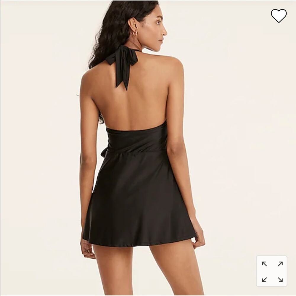 J. Crew Black Halter Wrap One Piece Swimsuit - Picture 2 of 4